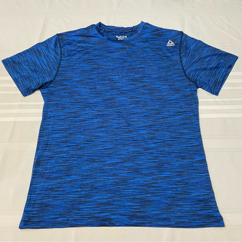 Reebok Mens Blue Athletic Short Sleeve Shirt size M